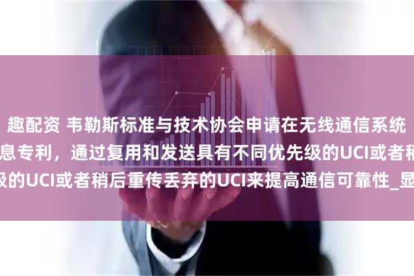 趣配资 韦勒斯标准与技术协会申请在无线通信系统中发送上行链路控制信息专利，通过复用和发送具有不同优先级的UCI或者稍后重传丢弃的UCI来提高通信可靠性_显示_说明书
